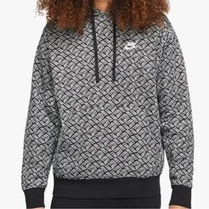 Nike Patterned Sweatshirt Hoodie SZ L